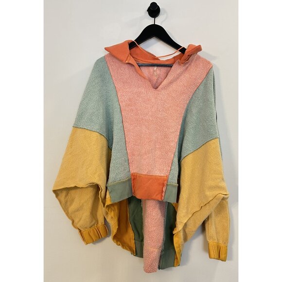 FREE PEOPLE Sidewalk Sweatshirt in Sunrise Combo Size X-Small - Picture 5 of 13